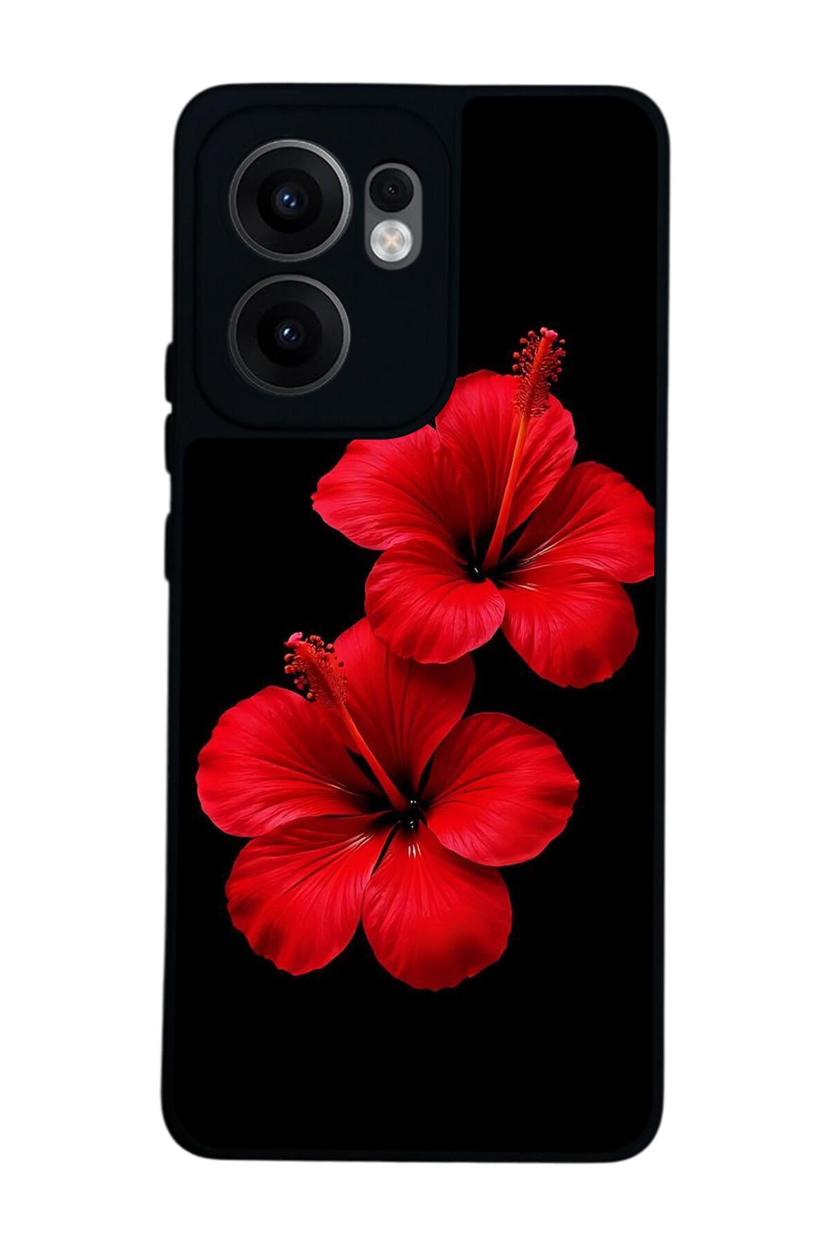Oppo Reno 13F Uyumlu Cicek Tasarımlı Glossy Premium Kılıf