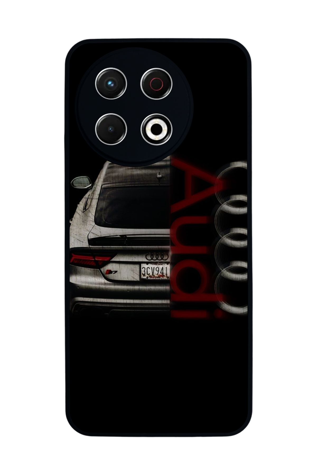 Tecno Spark 30 Pro Uyumlu Audi Tasarımlı Glossy Premium Kılıf