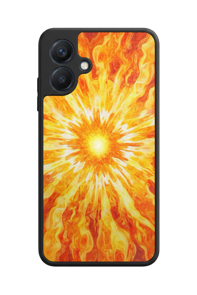 Samsung Galaxy A07 Uyumlu Güneş Tasarımlı Glossy Premium Kılıf