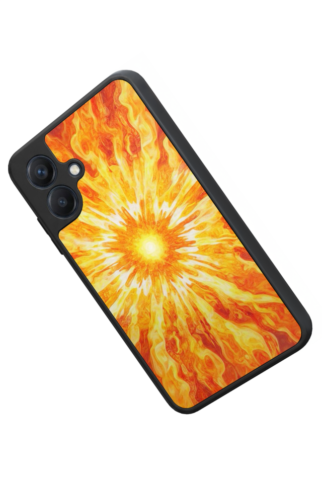 Samsung Galaxy A07 Uyumlu Güneş Tasarımlı Glossy Premium Kılıf