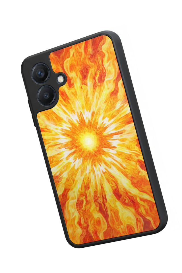 Samsung Galaxy A07 Uyumlu Güneş Tasarımlı Glossy Premium Kılıf