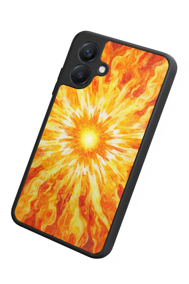 Samsung Galaxy A07 Uyumlu Güneş Tasarımlı Glossy Premium Kılıf