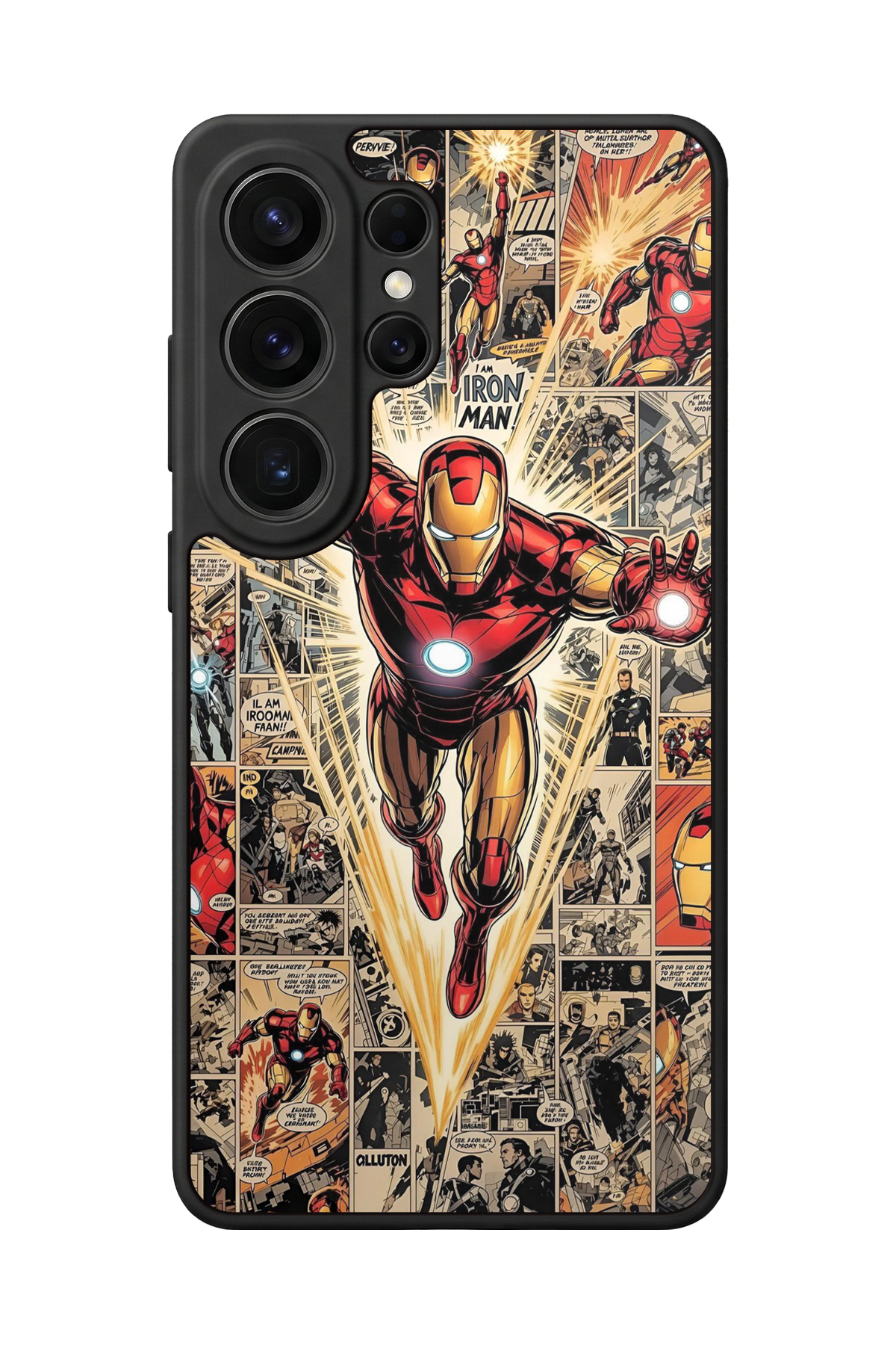 Samsung Galaxy S26 Ultra Uyumlu  Iron Man ( Demir Adam ) Tasarımlı Glossy Premium Kılıf