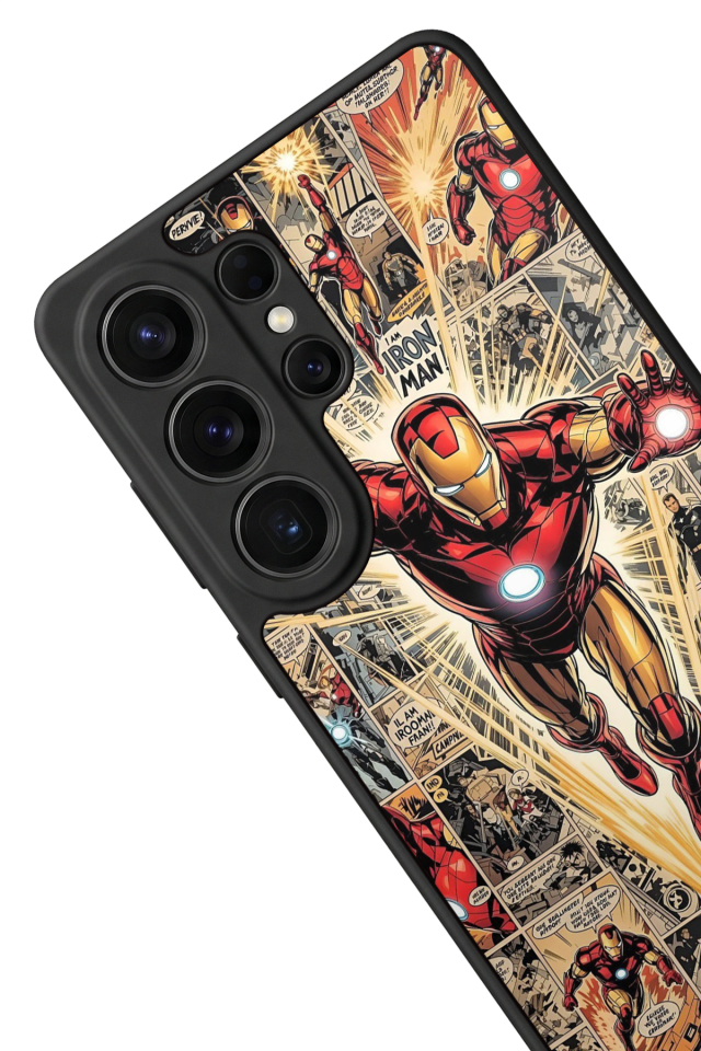 Samsung Galaxy S26 Ultra Uyumlu  Iron Man ( Demir Adam ) Tasarımlı Glossy Premium Kılıf