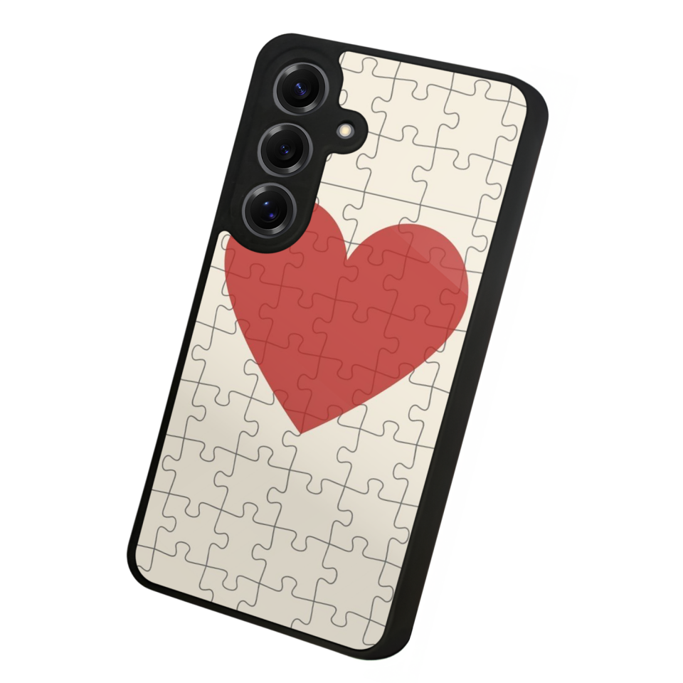 Samsung Galaxy S25 Uyumlu Kalp Love Tasarımlı Glossy Premium Kılıf
