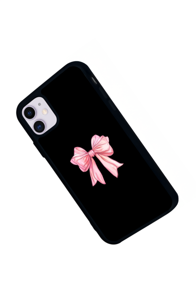 iPhone 11 Uyumlu Kurdele Tasarımlı Glossy Premium Kılıf