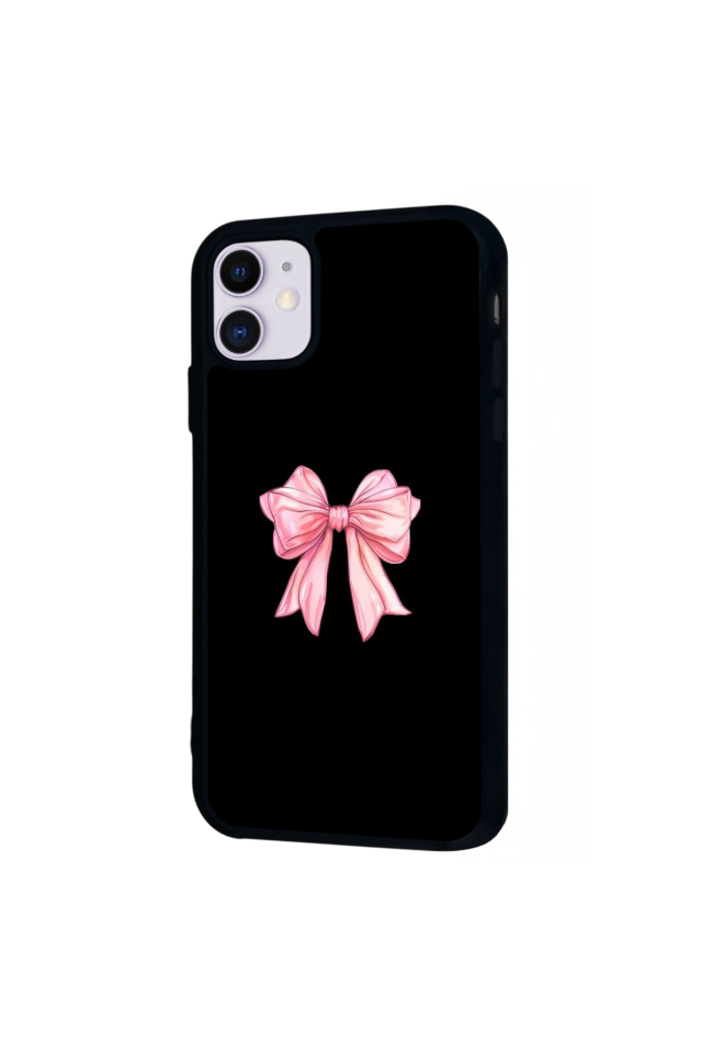iPhone 11 Uyumlu Kurdele Tasarımlı Glossy Premium Kılıf