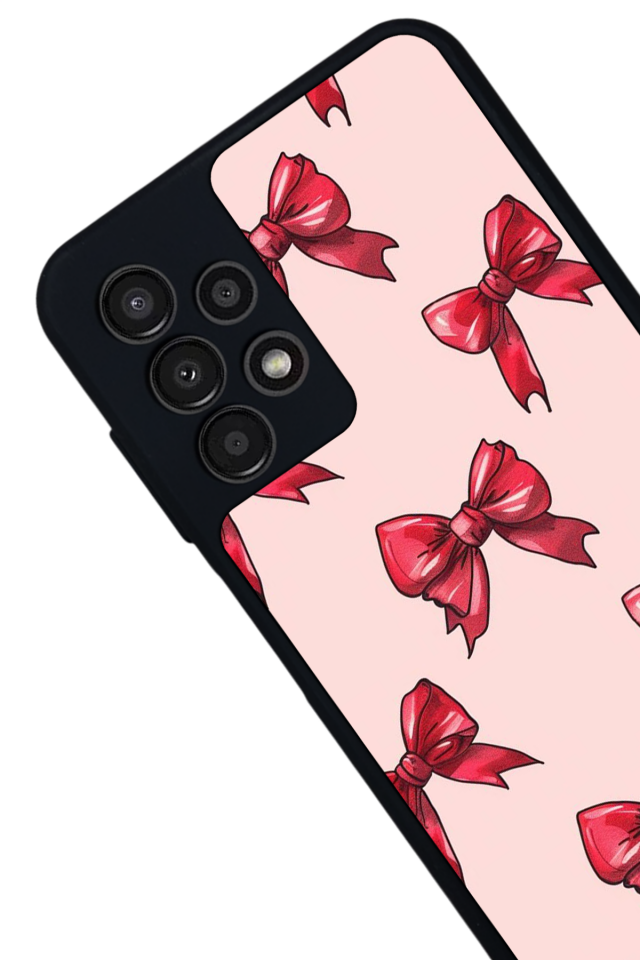 Samsung Galaxy A13 Uyumlu Kurdele Tasarımlı Glossy Premium Kılıf