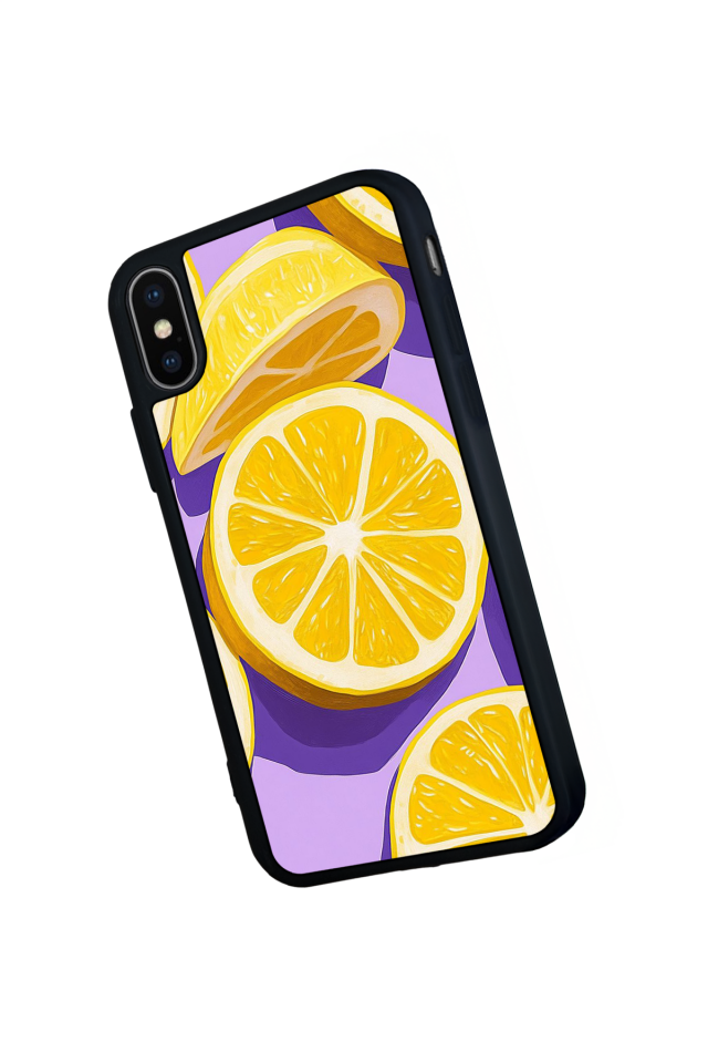 iPhone XS Max Uyumlu Limon Tasarımlı Glossy Premium Kılıf
