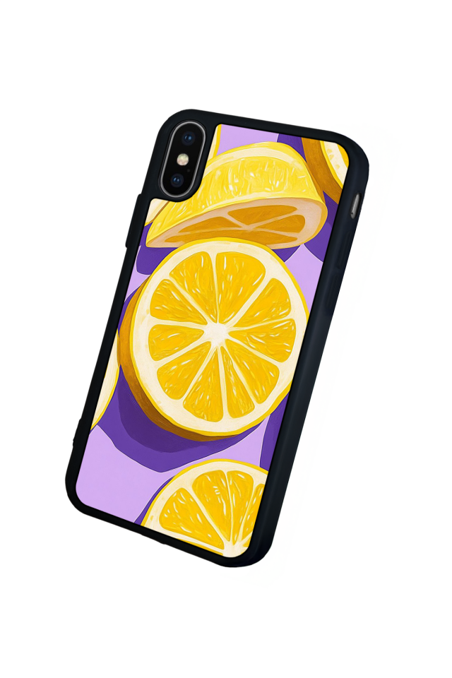 iPhone XS Max Uyumlu Limon Tasarımlı Glossy Premium Kılıf