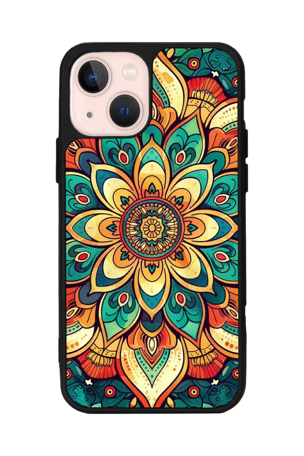 iPhone 14 Plus Uyumlu Mandala Tasarımlı Glossy Premium Kılıf