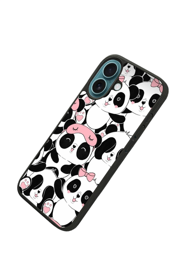 iPhone 16 Uyumlu Panda Tasarımlı Glossy Premium Kılıf