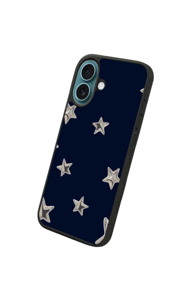 iPhone 16 Plus Uyumlu Retro Yildizlar Tasarımlı Glossy Premium Kılıf