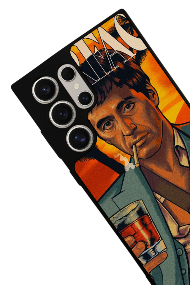 Samsung Galaxy S22 Ultra Uyumlu Scarface Tasarımlı Glossy Premium Kılıf