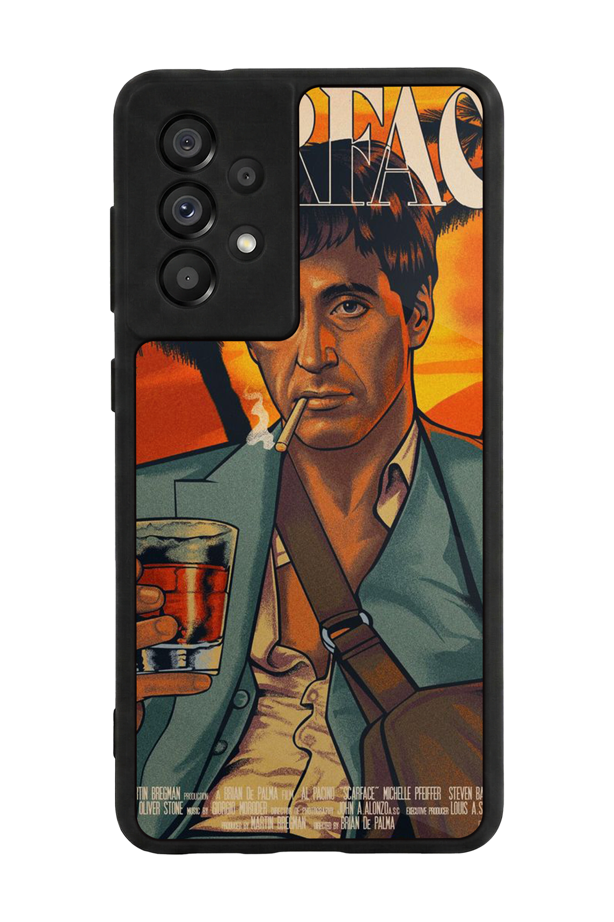 Samsung Galaxy A73 Uyumlu Scarface Tasarımlı Glossy Premium Kılıf