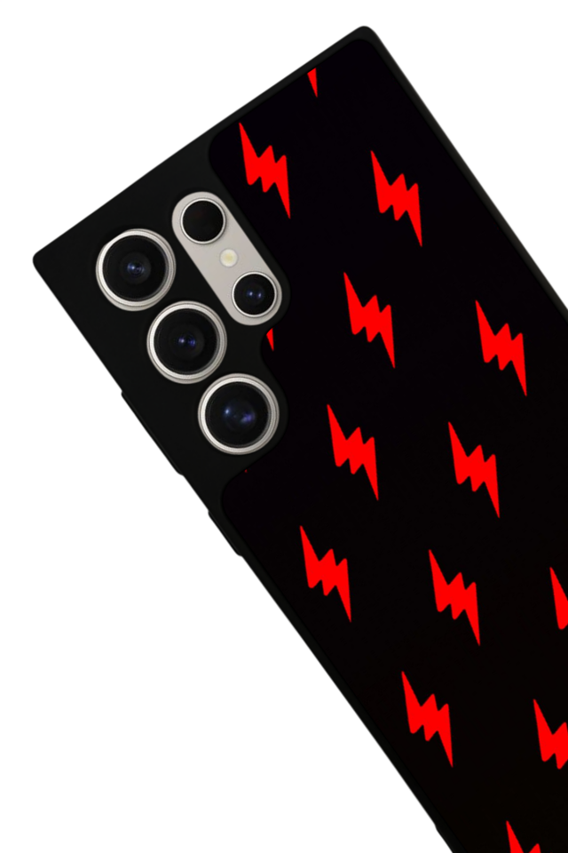 Samsung Galaxy S22 Ultra Uyumlu Simsek Tasarımlı Glossy Premium Kılıf