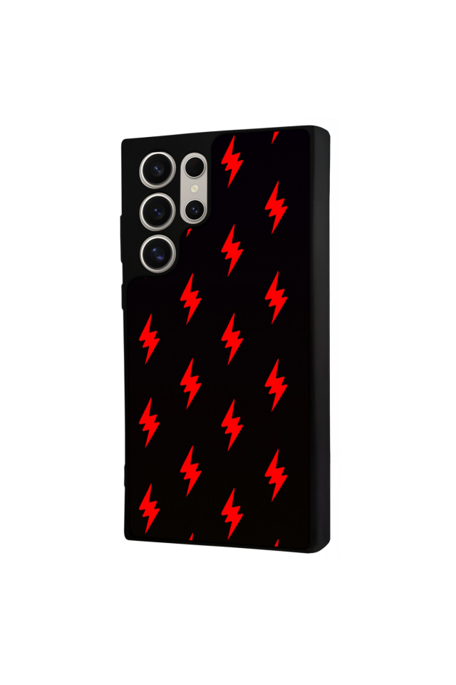 Samsung Galaxy S22 Ultra Uyumlu Simsek Tasarımlı Glossy Premium Kılıf