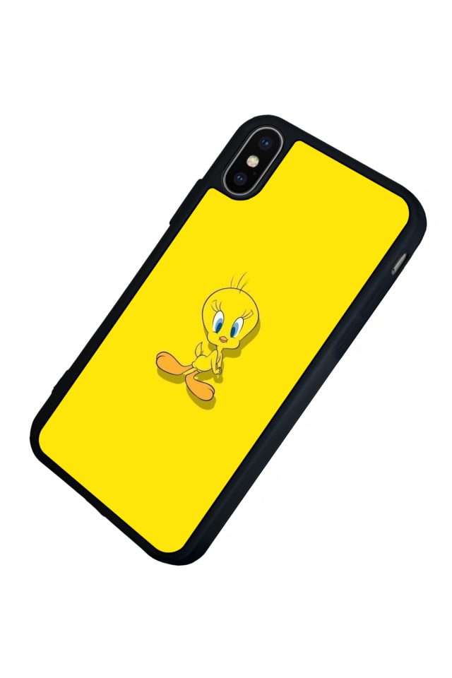 iPhone X/ XS Uyumlu Tweety Tasarımlı Glossy Premium Kılıf