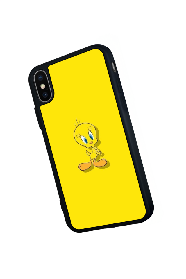 iPhone X/ XS Uyumlu Tweety Tasarımlı Glossy Premium Kılıf