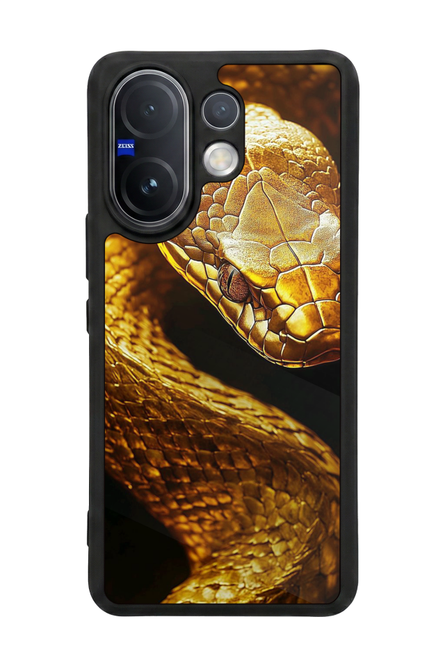 Vivo V60 Uyumlu Yılan Tasarımlı Glossy Premium Kılıf