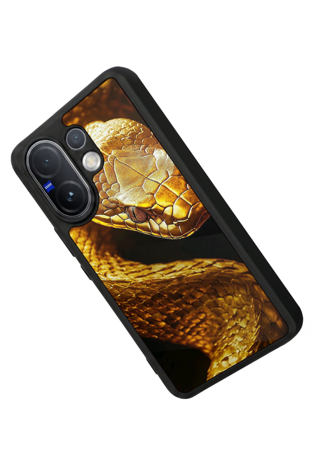 Vivo V60 Uyumlu Yılan Tasarımlı Glossy Premium Kılıf