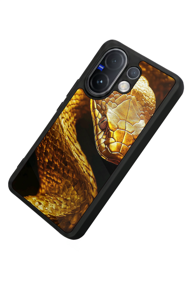Vivo V60 Uyumlu Yılan Tasarımlı Glossy Premium Kılıf