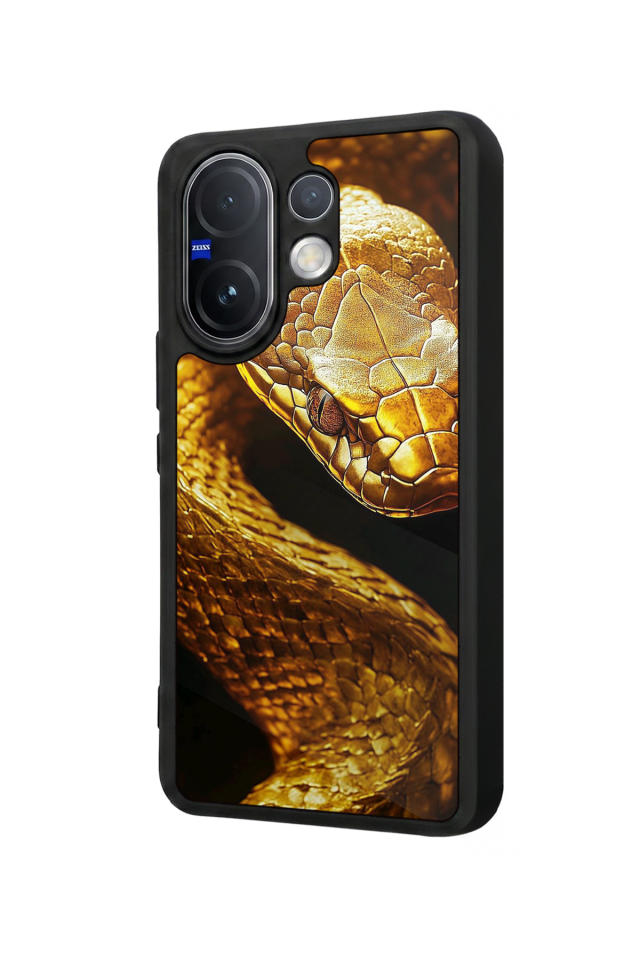 Vivo V60 Uyumlu Yılan Tasarımlı Glossy Premium Kılıf