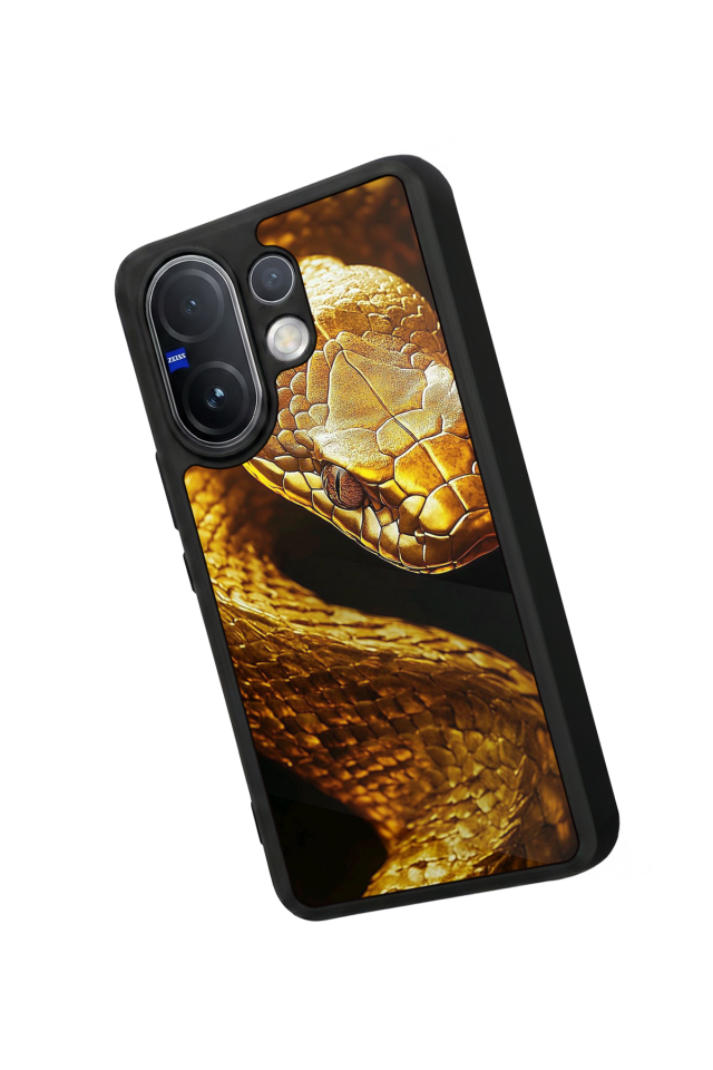 Vivo V60 Uyumlu Yılan Tasarımlı Glossy Premium Kılıf