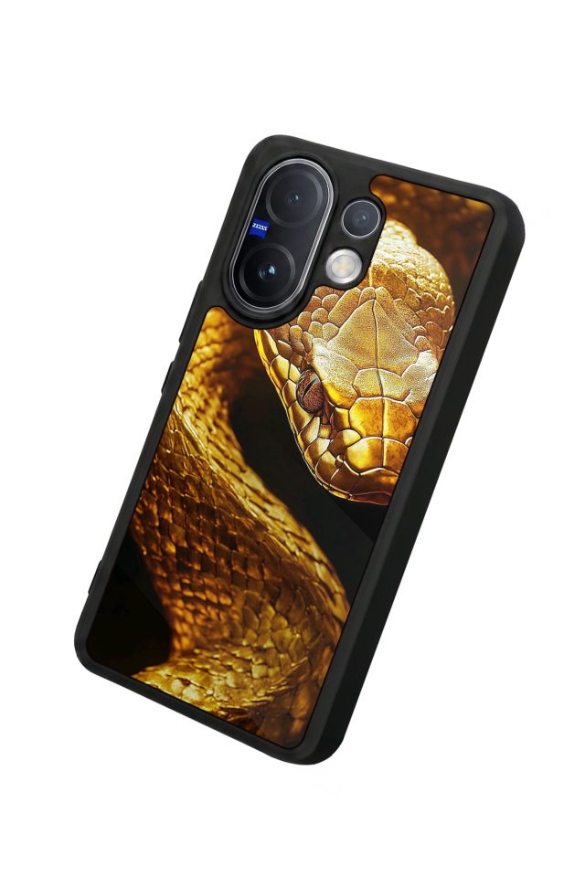 Vivo V60 Uyumlu Yılan Tasarımlı Glossy Premium Kılıf