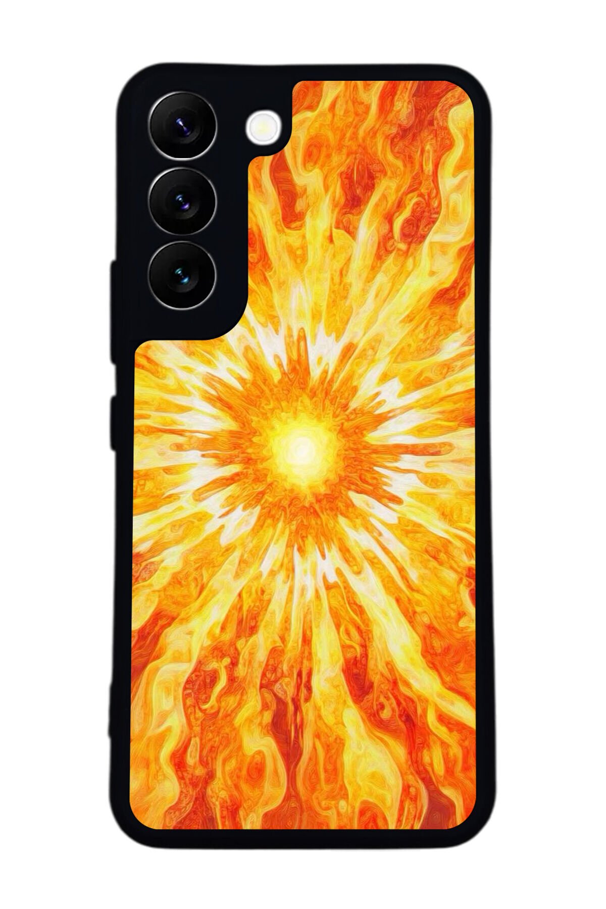 Samsung Galaxy S22 Uyumlu Güneş Tasarımlı Glossy Premium Kılıf