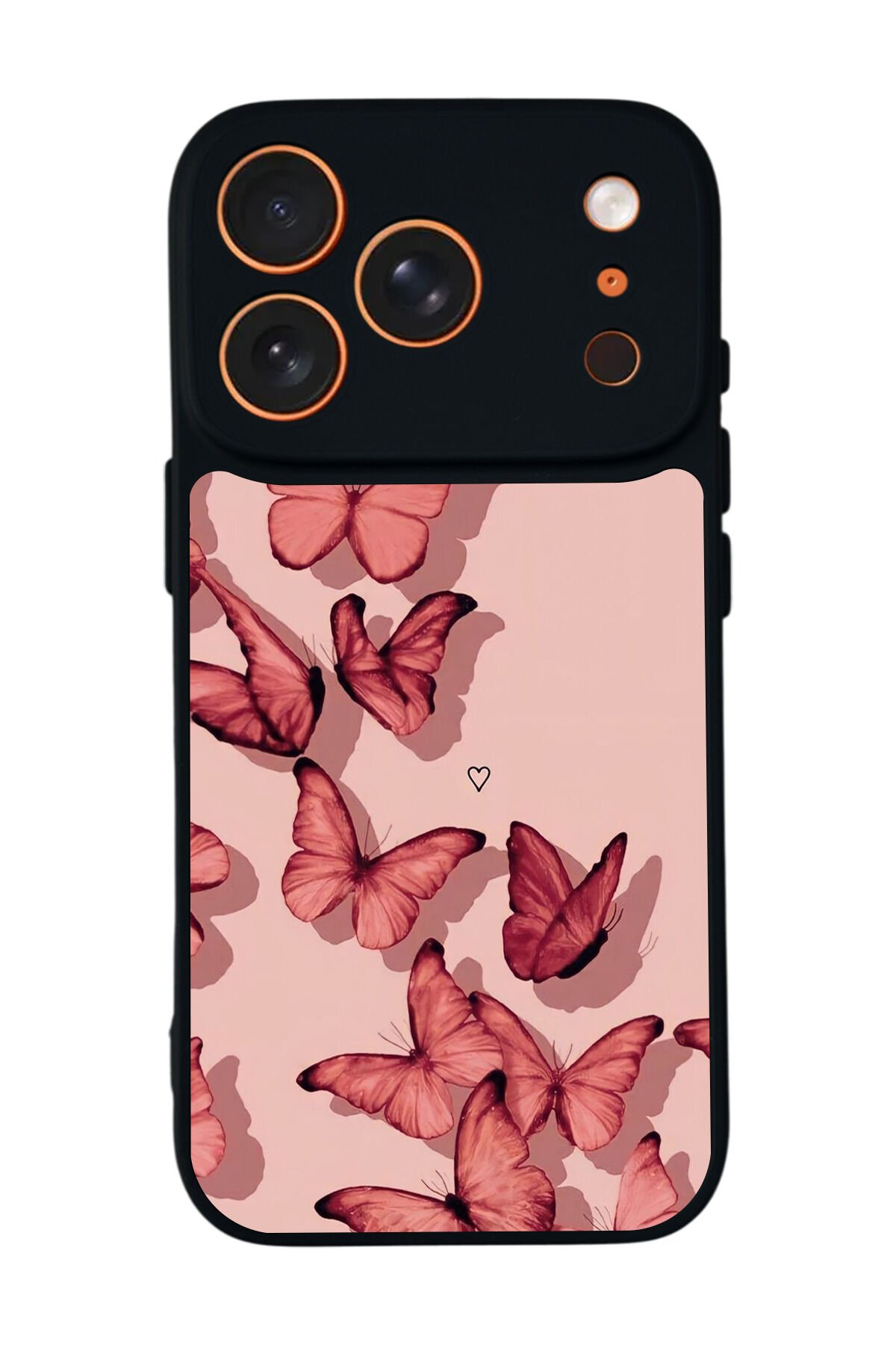 iPhone 17 Pro Uyumlu Kelebek Tasarımlı Glossy Premium Kılıf
