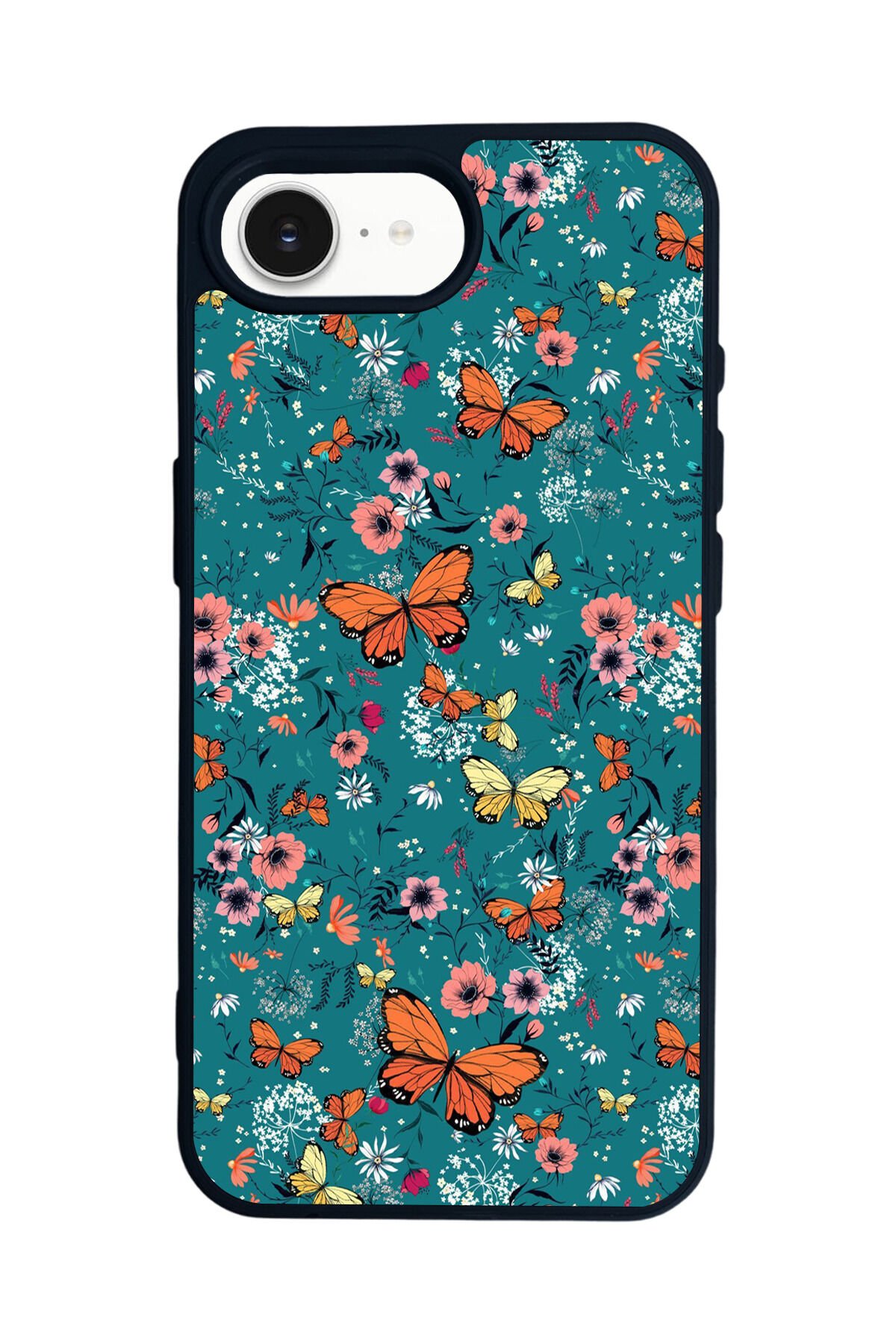 iPhone 16E Uyumlu Floral Tasarımlı Glossy Premium Kılıf