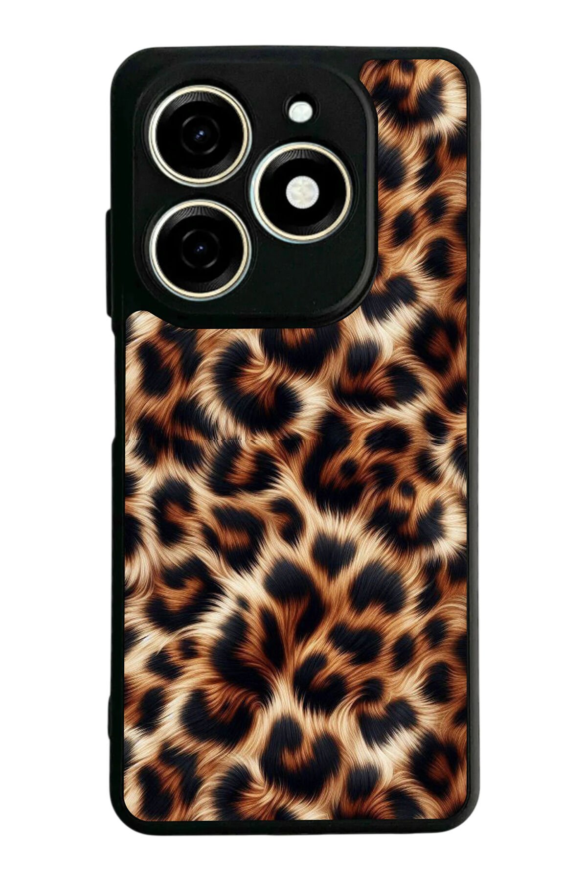 Infınıx Smart 8 Pro Uyumlu Leopar Tasarımlı Glossy Premium Kılıf