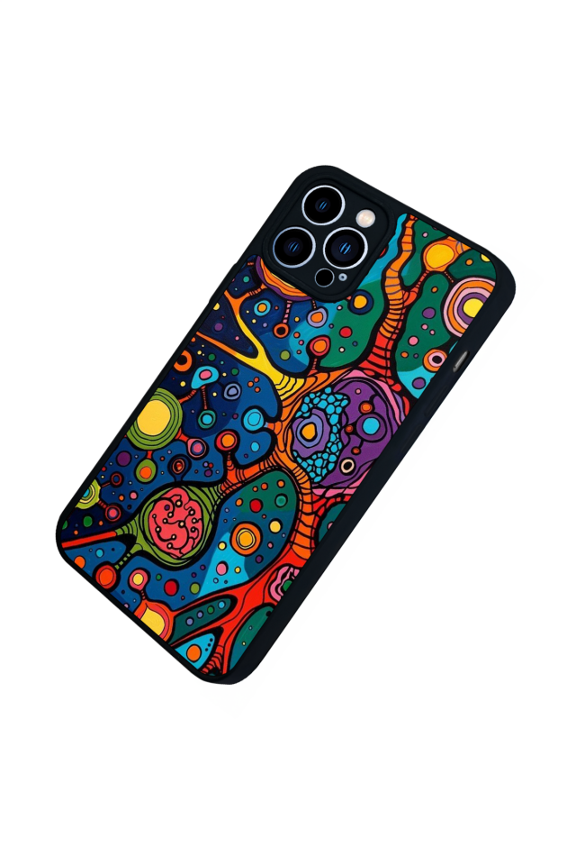 iPhone 12 Pro Max Uyumlu Abstract Tasarımlı Glossy Premium Kılıf