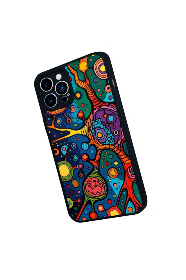iPhone 12 Pro Max Uyumlu Abstract Tasarımlı Glossy Premium Kılıf