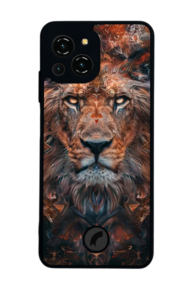 Reeder S23 Pro Max Uyumlu Aslan Tasarımlı Glossy Premium Kılıf