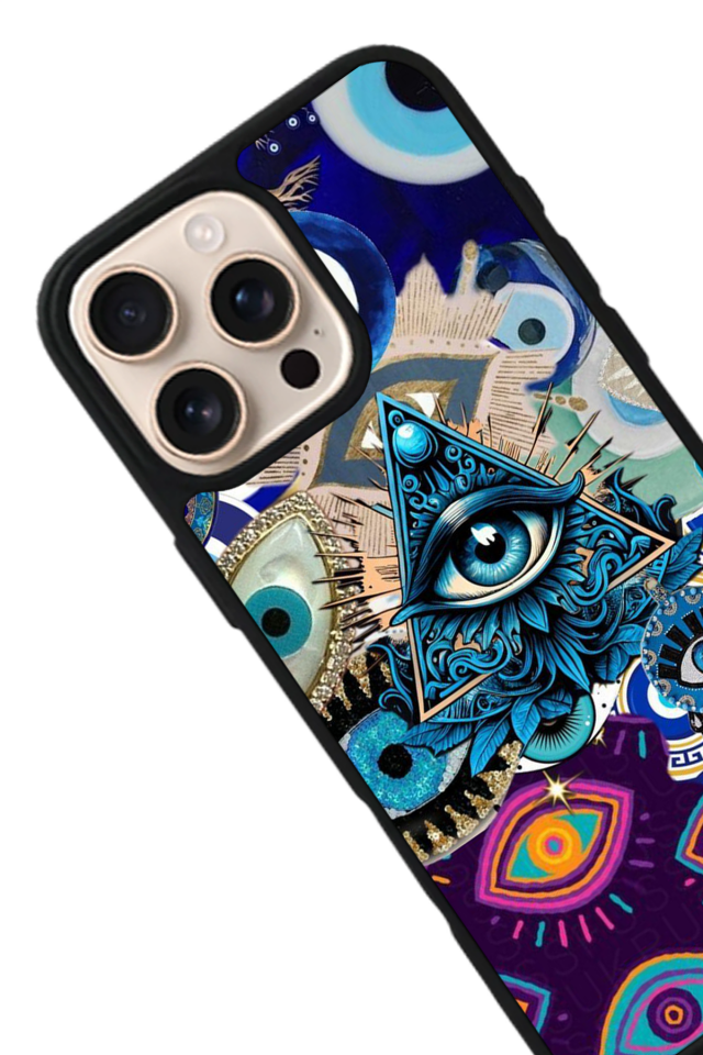 iPhone 16 Pro Max Uyumlu Göz Tasarımlı Glossy Premium Kılıf