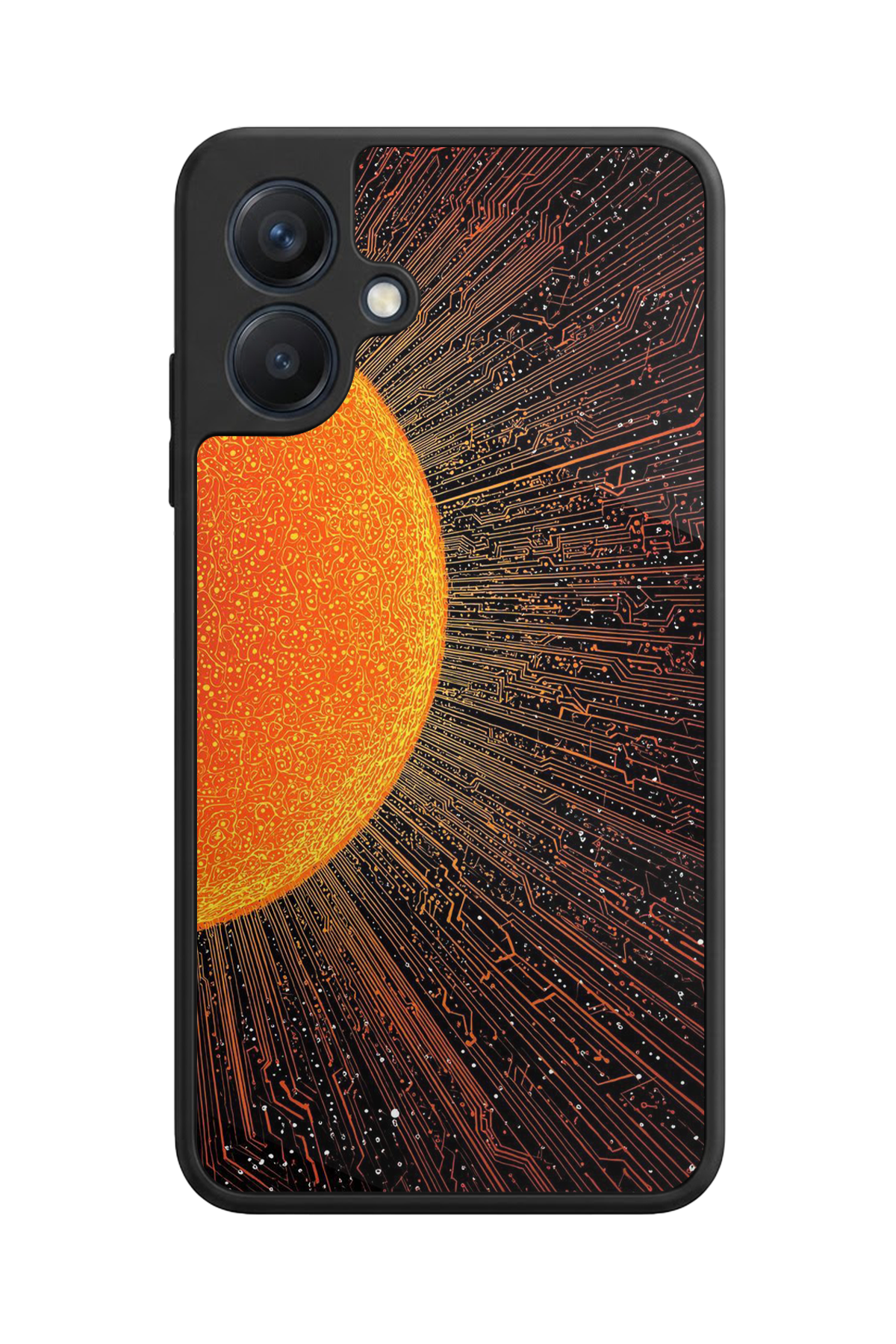 Samsung Galaxy A07 Uyumlu Güneş Tasarımlı Glossy Premium Kılıf