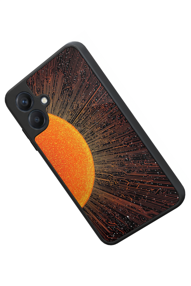 Samsung Galaxy A07 Uyumlu Güneş Tasarımlı Glossy Premium Kılıf