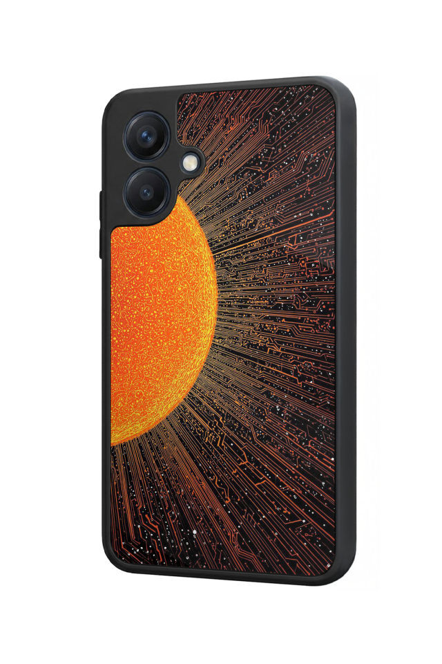 Samsung Galaxy A07 Uyumlu Güneş Tasarımlı Glossy Premium Kılıf