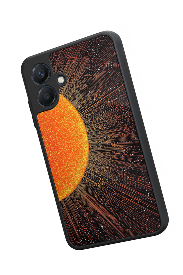 Samsung Galaxy A07 Uyumlu Güneş Tasarımlı Glossy Premium Kılıf