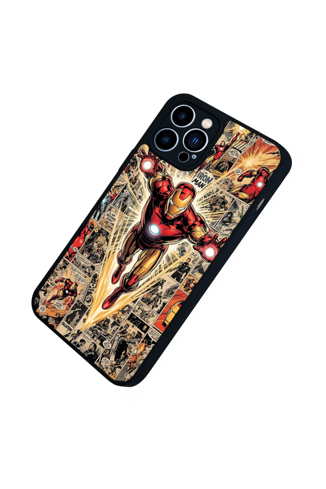 iPhone 13 Pro Max Uyumlu Iron Man ( Demir Adam ) Tasarımlı Glossy Premium Kılıf