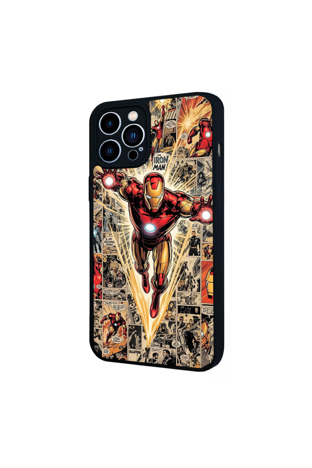 iPhone 13 Pro Max Uyumlu Iron Man ( Demir Adam ) Tasarımlı Glossy Premium Kılıf
