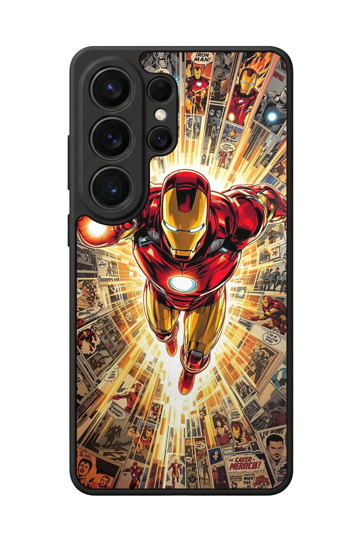 Samsung Galaxy S26 Ultra Uyumlu  Iron Man ( Demir Adam ) Tasarımlı Glossy Premium Kılıf
