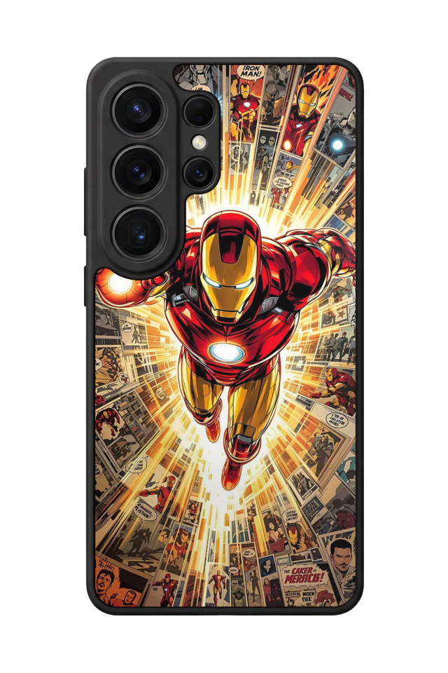 Samsung Galaxy S26 Ultra Uyumlu  Iron Man ( Demir Adam ) Tasarımlı Glossy Premium Kılıf