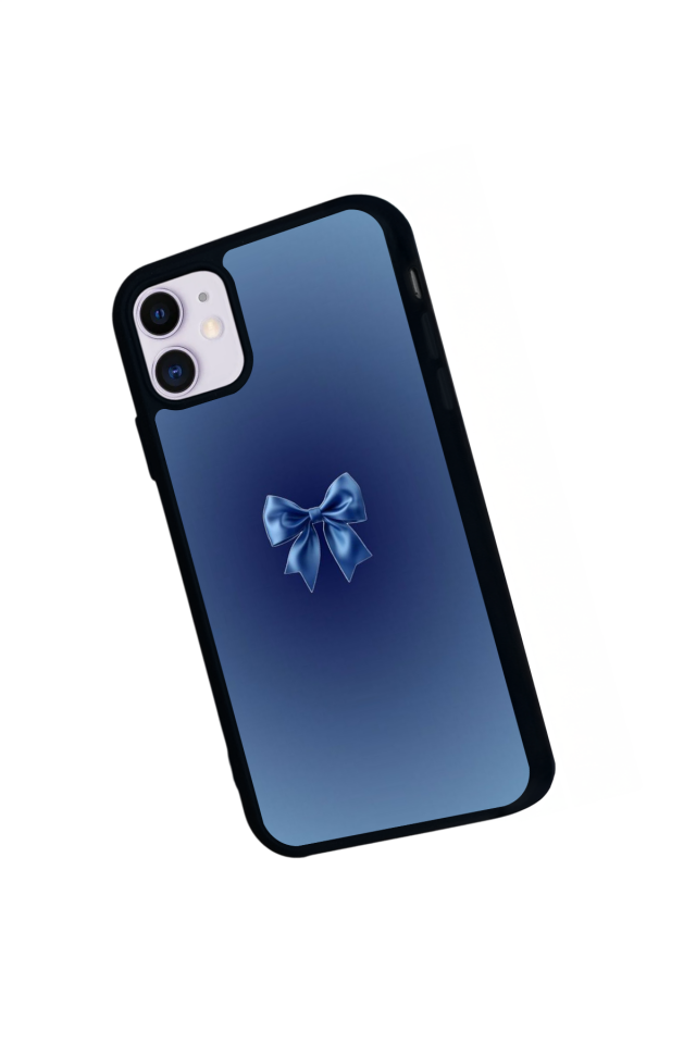iPhone 11 Uyumlu Kurdele Tasarımlı Glossy Premium Kılıf