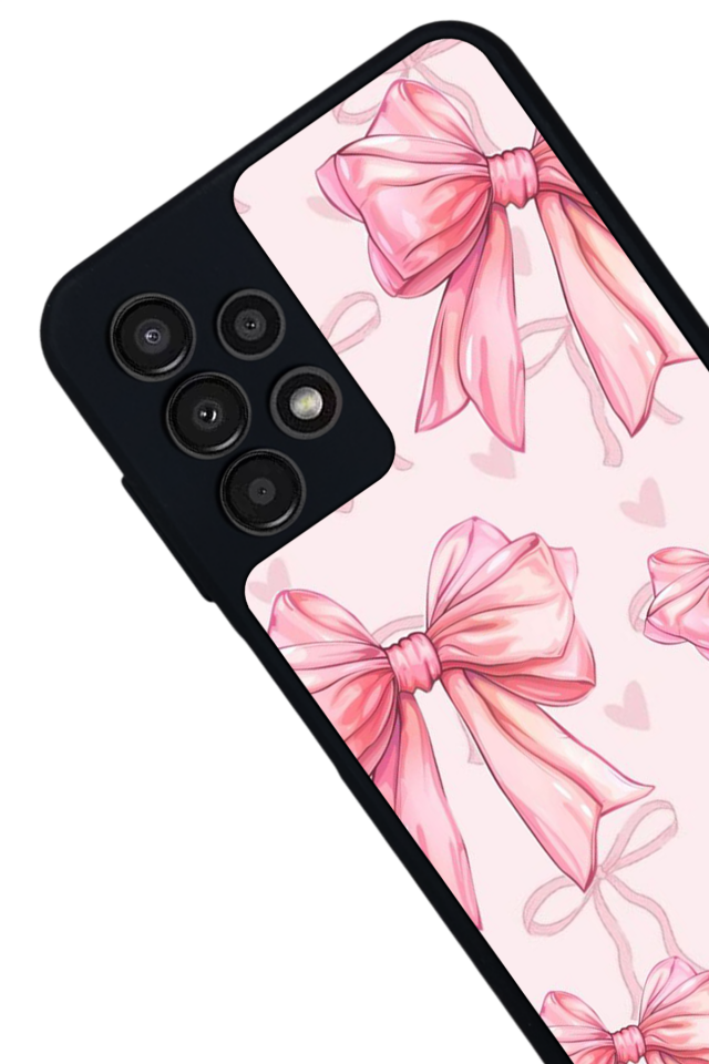 Samsung Galaxy A13 Uyumlu Kurdele Tasarımlı Glossy Premium Kılıf