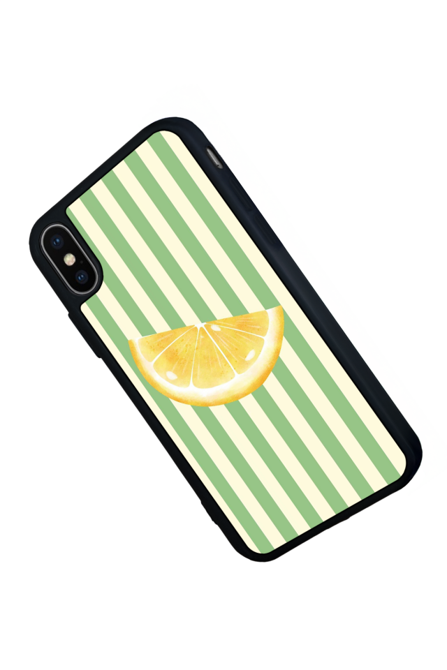 iPhone XS Max Uyumlu Limon Tasarımlı Glossy Premium Kılıf