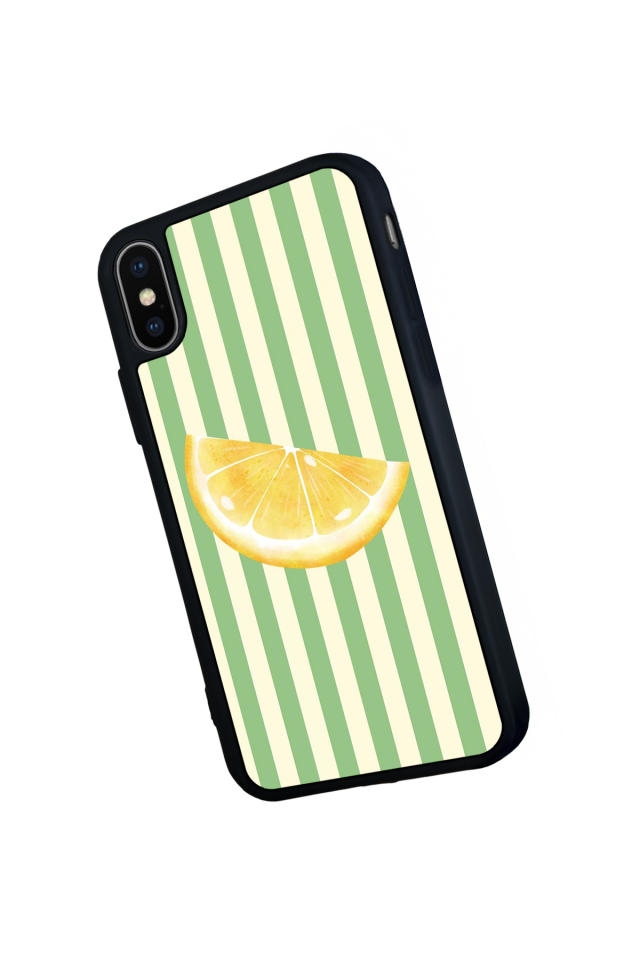 iPhone XS Max Uyumlu Limon Tasarımlı Glossy Premium Kılıf
