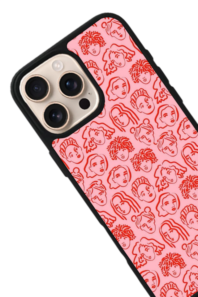 iPhone 15 Pro Max Uyumlu Line Art Tasarımlı Glossy Premium Kılıf